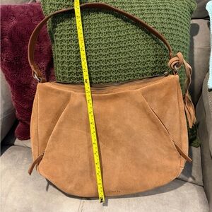 Chic Brown Suede Shoulder Bag